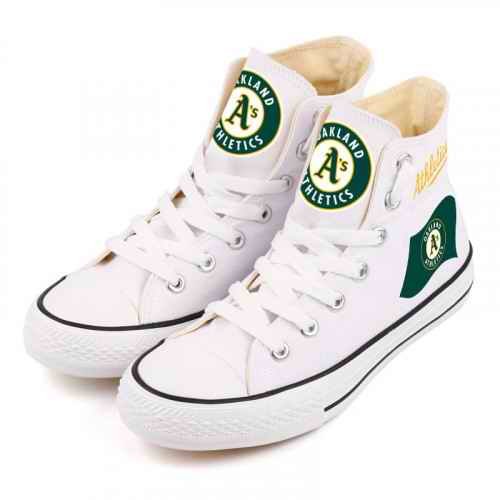 Women's Oakland Athletics Repeat Print High Top Sneakers 005