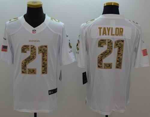 Nike Redskins #21 Sean Taylor White Men's Stitched NFL Limited Salute to Service Jersey