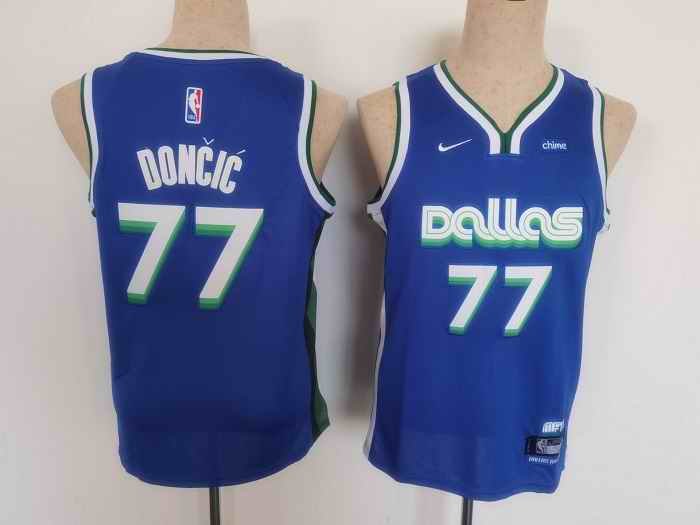 Youth Dallas Mavericks #77 Luka Doncic Blue Stitched Basketball Jersey