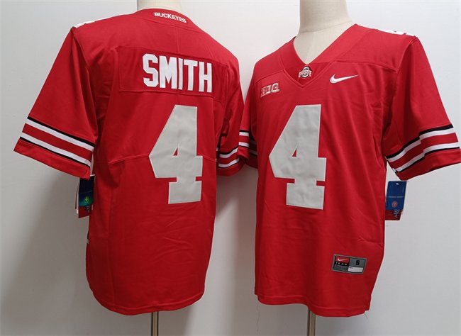 Youth Ohio State Buckeyes #4 Jeremiah Smith Red Limited Stitched Jersey