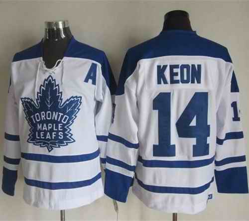 Maple Leafs #14 Dave Keon White CCM Throwback Winter Classic Stitched NHL Jersey