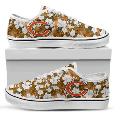 Women's Chicago Bears Vans Low Top Sneakers 001