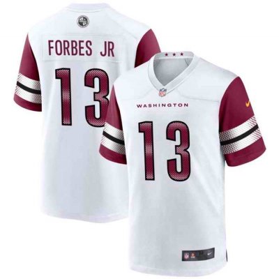 Men's Washington Commanders #13 Emmanuel Forbes 2022 White Stitched Game Jersey