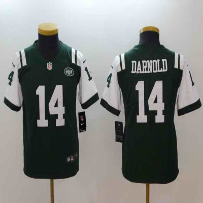 Youth NFL New York Jets #14 Sam Darnold Green 2018 Draft First Round Vapor Untouchable Limited Stitched Jersey