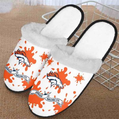 Men's Denver Broncos Team Logo Staycation Slippers/Shoes(Pls check description for details) 001