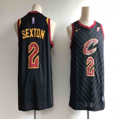 Men's Cleveland Cavaliers #2 Collin Sexton Black Statement Edition Swingman Stitched NBA Jersey