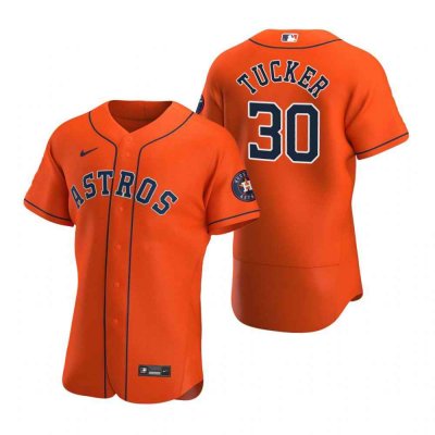 Men's Houston Astros #30 Kyle Tucker Orange Flex Base Stitched Jersey