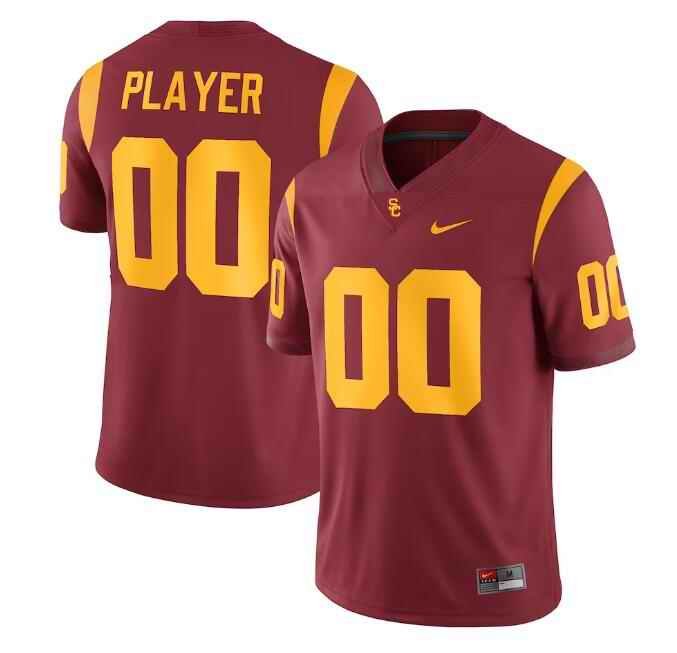 Men's USC Trojans ACTIVE PLAYER Custom Red Stitched Jersey