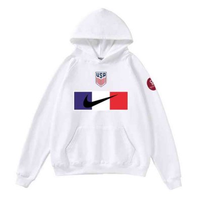 Men's American World Cup Soccer Hoodie White 001