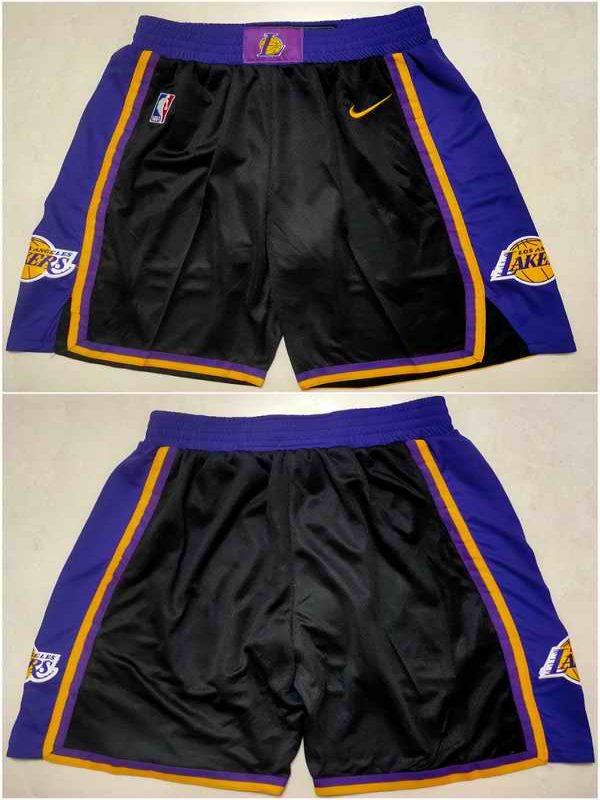 Men's Los Angeles Lakers Black Shorts (Run Small)