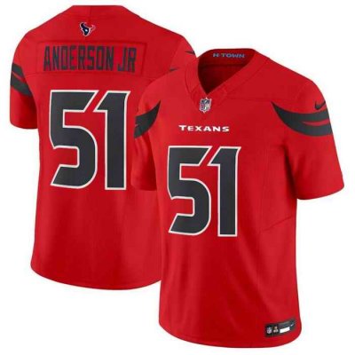 Men's Houston Texans #51 Will Anderson Jr. Red 2024 Alternate F.U.S.E Vapor Stitched jersey