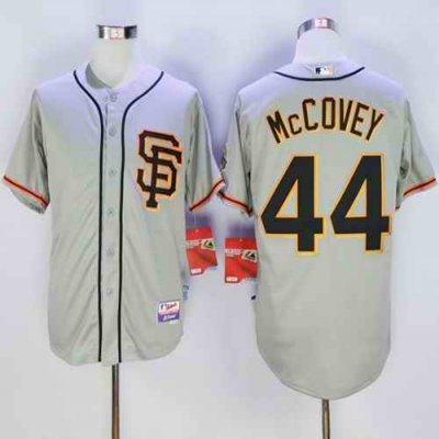 Giants #44 Willie McCovey Grey Cool Base Stitched MLB Jersey