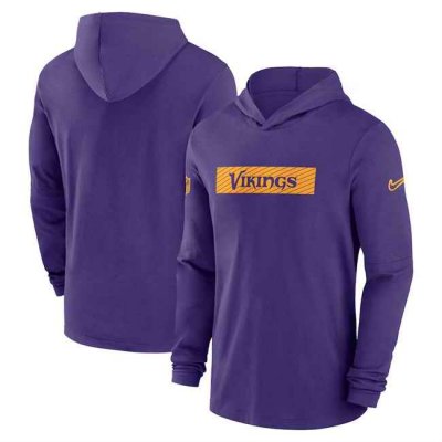 Men's Minnesota Vikings Purple Sideline Performance Hoodie