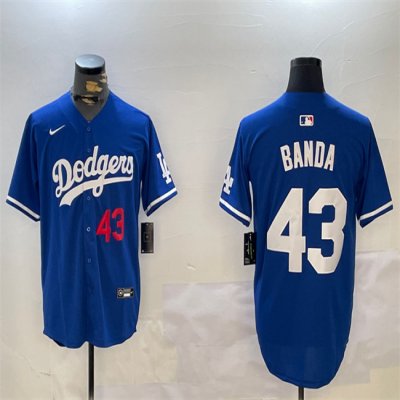 Men's Los Angeles Dodgers #43 Anthony Banda Royal Alternate Limited Stitched Baseball Jersey