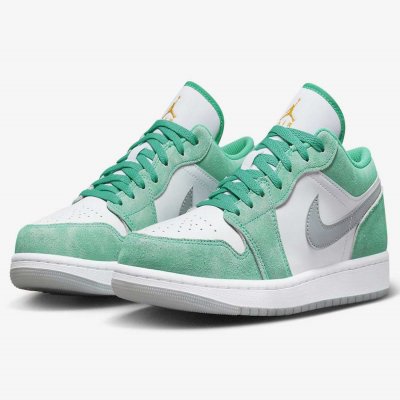 Men's Running Weapon Air Jordan 1 Low 'New Emerald' Shoes 295