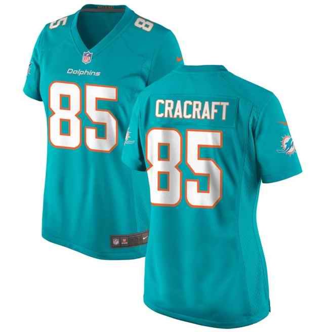 Women's Miami Dolphins #85 River Cracraft Aqua Color Rush Stitched Jersey(Run Small)