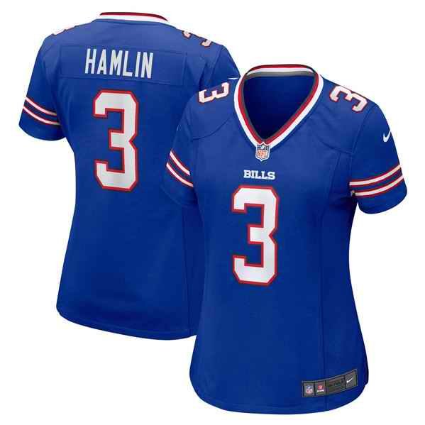 Youth Buffalo Bills #3 Damar Hamlin Blue Stitched Game Jersey