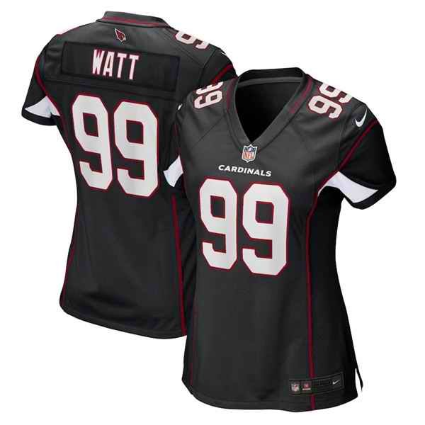 Women's Arizona Cardinals #99 J.J. Watt Black Stitched Jersey(Run Small)