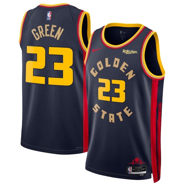 Men's Golden State Warriors #23 Draymond Green Navy 2024/25 City Edition Stitched Basketball Jersey