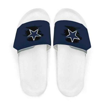 Women's Dallas Cowboys Beach Adjustable Slides Non-Slip Slippers/Sandals/Shoes 004