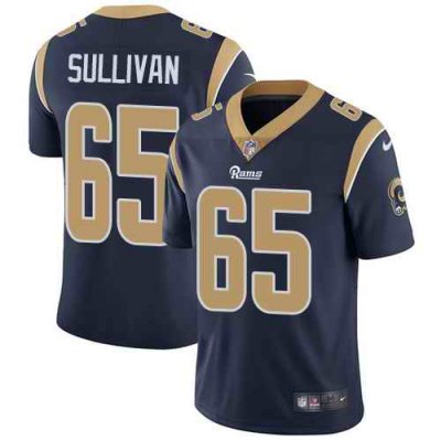 Men's Los Angeles Rams #65 John Sullivan Navy Blue Vapor Untouchable Limited Stitched NFL Jersey