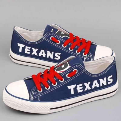 Women's NFL Hoston Texans Repeat Print Low Top Sneakers 002