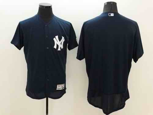 Yankees Blank Navy Blue Flexbase Authentic Collection Stitched MLB Jersey