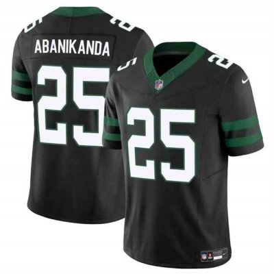 Men's New York Jets #25 Israel Abanikanda Black 2023 F.U.S.E Vapor Untouchable Limited Stitched Jersey