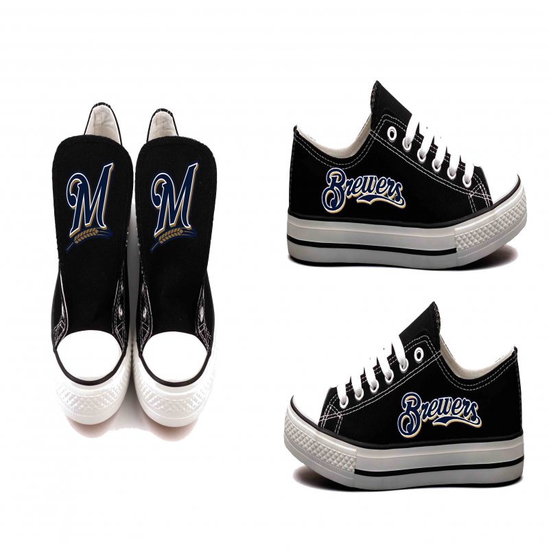 Women's Milwaukee Brewers Repeat Print Low Top Sneakers 004