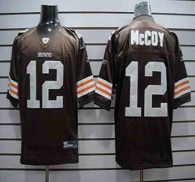 Browns #12 Colt McCoy Brown Stitched Youth NFL Jersey