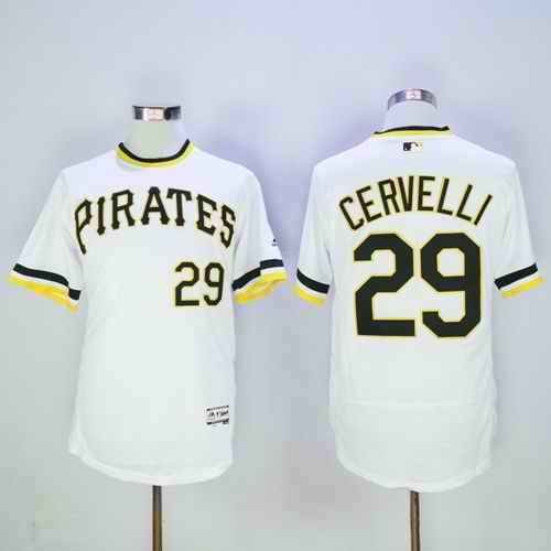 Pirates #29 Francisco Cervelli White Flexbase Authentic Collection Cooperstown Stitched MLB Jersey