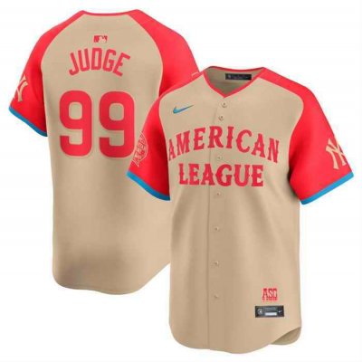 Men's American League #99 Aaron Judge Cream 2024 All-Star Limited Stitched Jersey