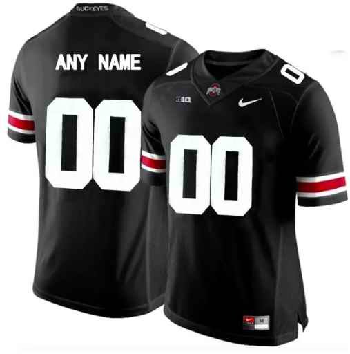 Men's Ohio State Buckeyes ACTIVE PLAYER Custom Black Stitched Jersey