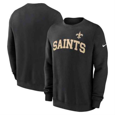 Men's New Orleans Saints Black Club Pullover Sweatshirt