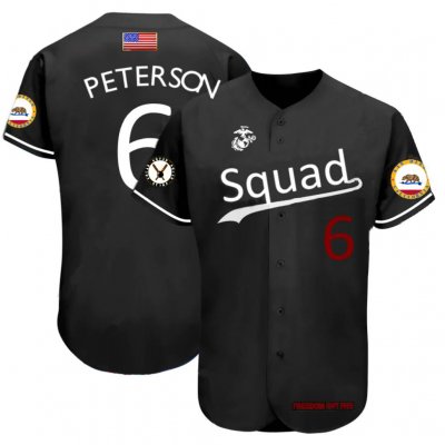 Men's Squad Customized Black Stitched Jersey 005