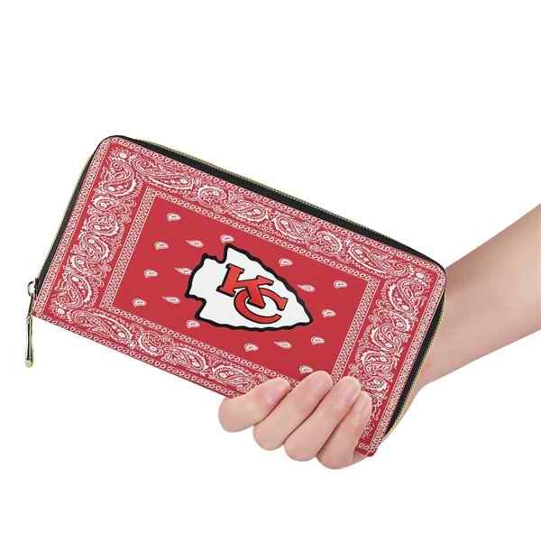 Kansas City Chiefs PU Leather Zip Wallet 001(Pls Check Description For Details)