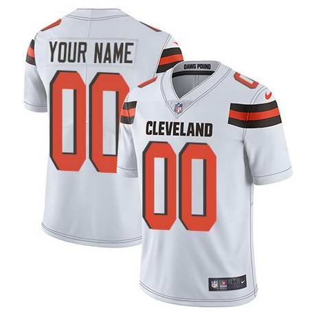 Youth Cleveland Browns Customized White Vapor Untouchable Stitched Football Jersey