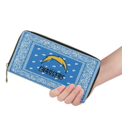 Los Angeles Chargers PU Leather Zip Wallet 001(Pls Check Description For Details)