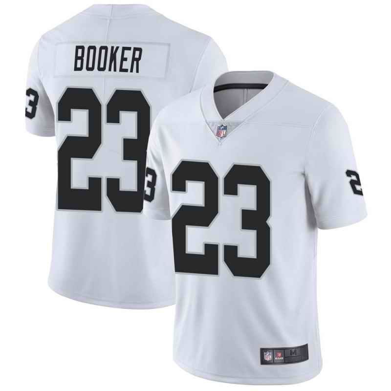 Men's Las Vegas Raiders #23 Devontae Booker White Vapor Untouchable Limited Stitched Jersey