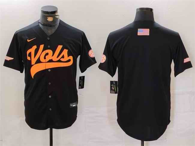 Men's Tennessee Volunteers Black Stitched Jersey