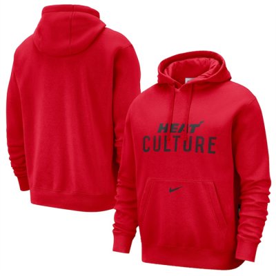 Men's Miami Heat Red 2024/25 City Edition Essential Club Pullover Hoodie