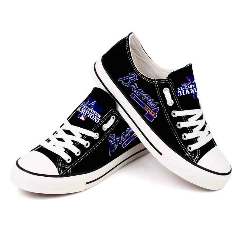 Women's Atlanta Braves Repeat Print Low Top Sneakers 003