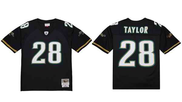 Men's Jacksonville Jaguars #28 Fred Taylor Balck 2002 Alternate Stitched Football Jersey