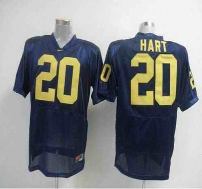 Wolverines #20 Mike Hart Blue Stitched NCAA Jersey