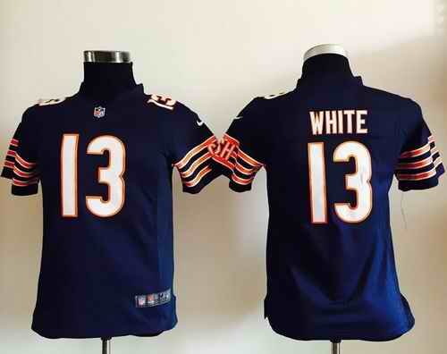 Nike Bears #13 Kevin White Navy Blue Team Color Youth Stitched NFL Elite Jersey