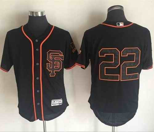 Giants #22 Will Clark Black Flexbase Authentic Collection Alternate Stitched MLB Jersey