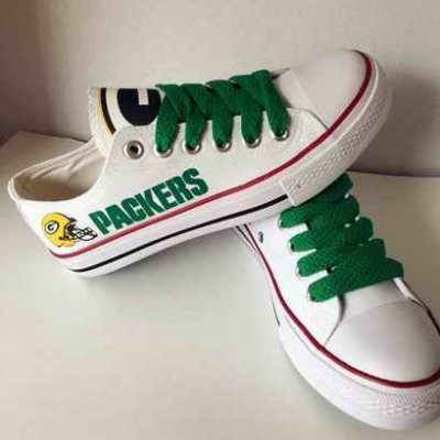 Women's NFL Green Bay Packers Repeat Print Low Top Sneakers 016