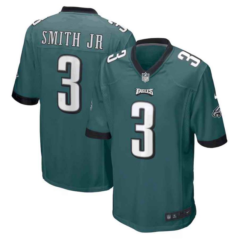 Men's Philadelphia Eagles #3 Nolan Smith JR Green 2023 Draft Stitched Game Jersey