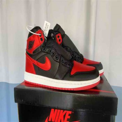 Women's Running Weapon Air Jordan 1 Red/Blacky Shoes 0413