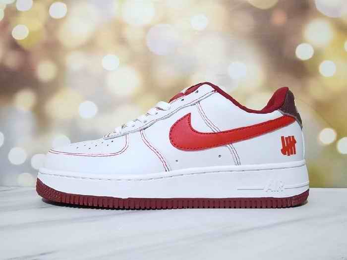 Women's Air Force 1 White/Red  Shoes 0192